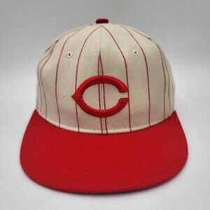 Vintage Cincinnati Reds New Era 5950 Pro Model Diamond Collection Hat Sz 7 Mens